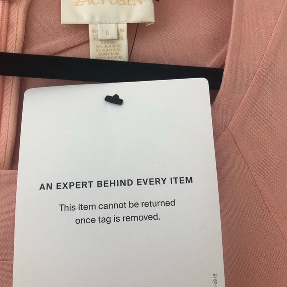 Peach Midi Zac Posen Dress - Picture 3 of 4